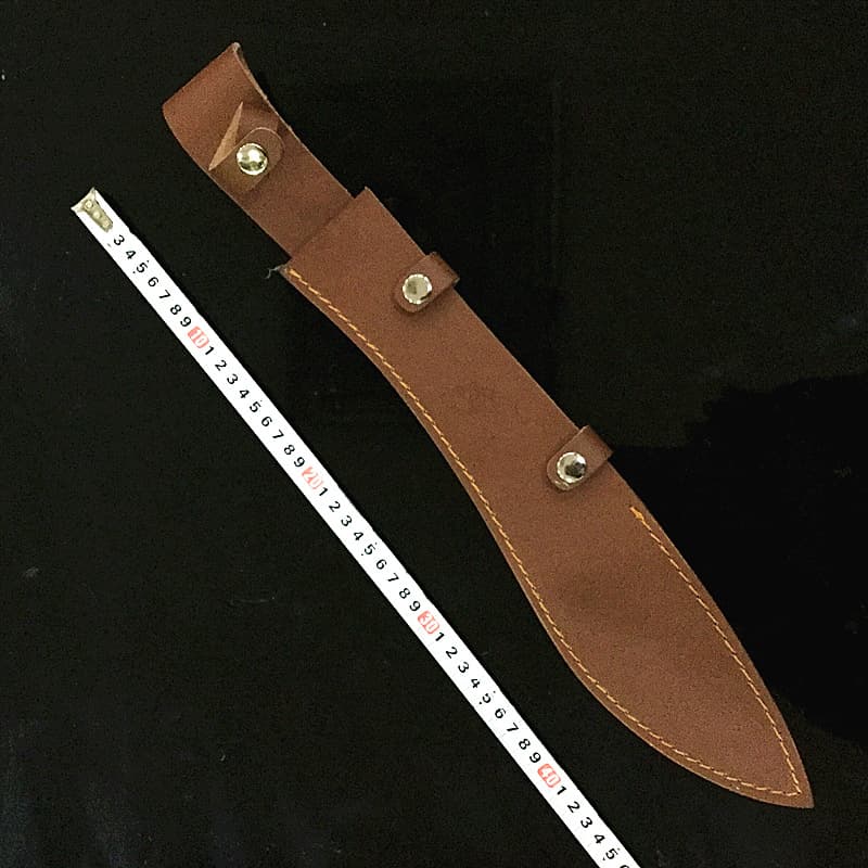 Dog-leg scimitar knife sheath outdoor long scabbard Nepali knife sheath can be hung on the waist leather wear-resistant thickened knife sheath