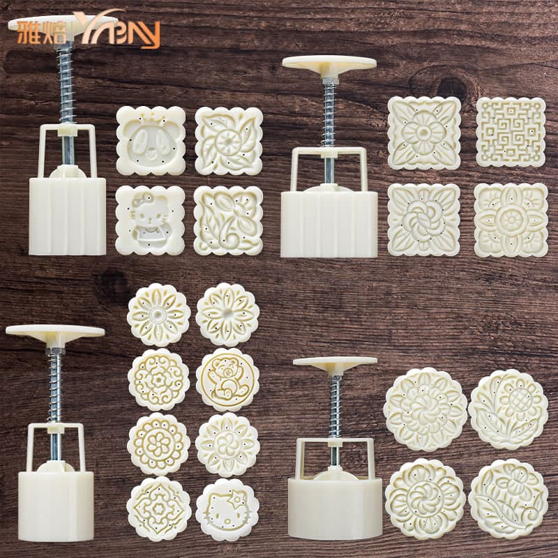 Hand Press Mooncake Mold Ice Skin Green Bean Pastry Mold Multifunctional Kitchen Baking Tools Non Patent New Chinese Style
