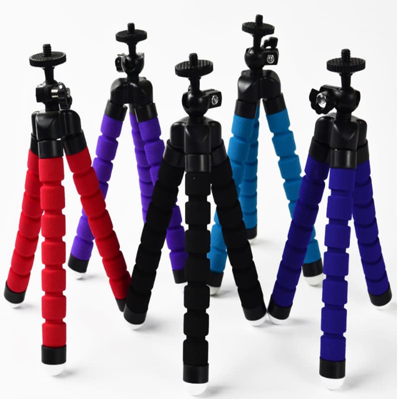 Small Lazy Phone Holder Sponge Sleeve Octopus Tripod Stand Rubber Foam Universal Grip