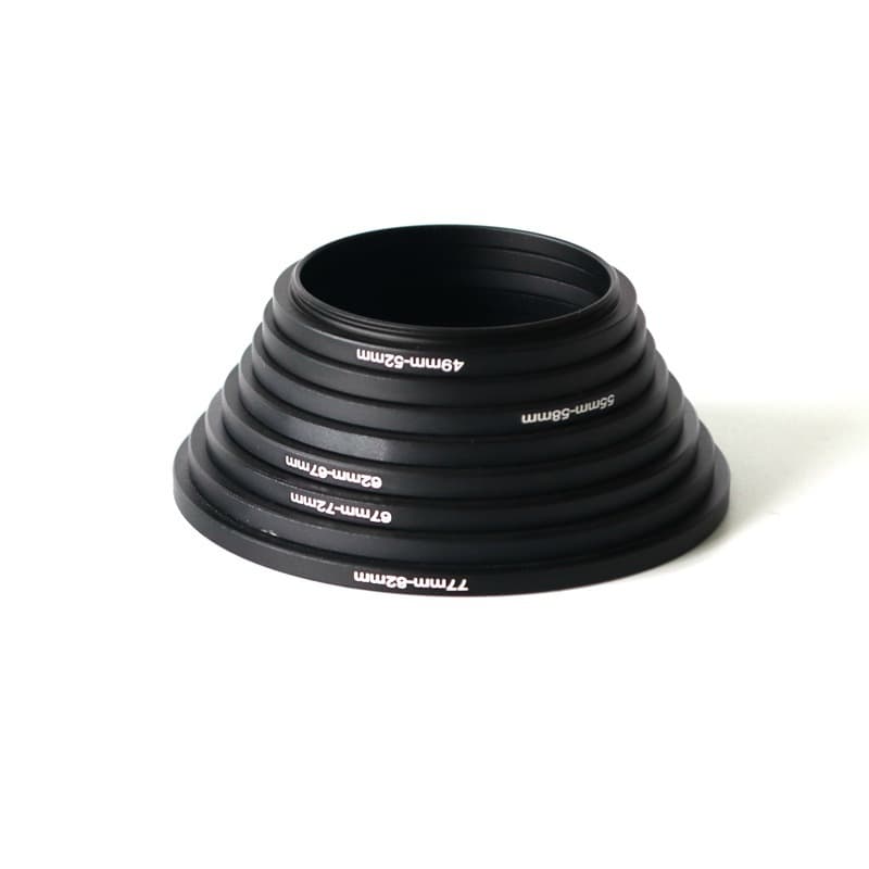8 filter adapter ring set universal lens hood step-up ring kit photography accessories metal adapter rings