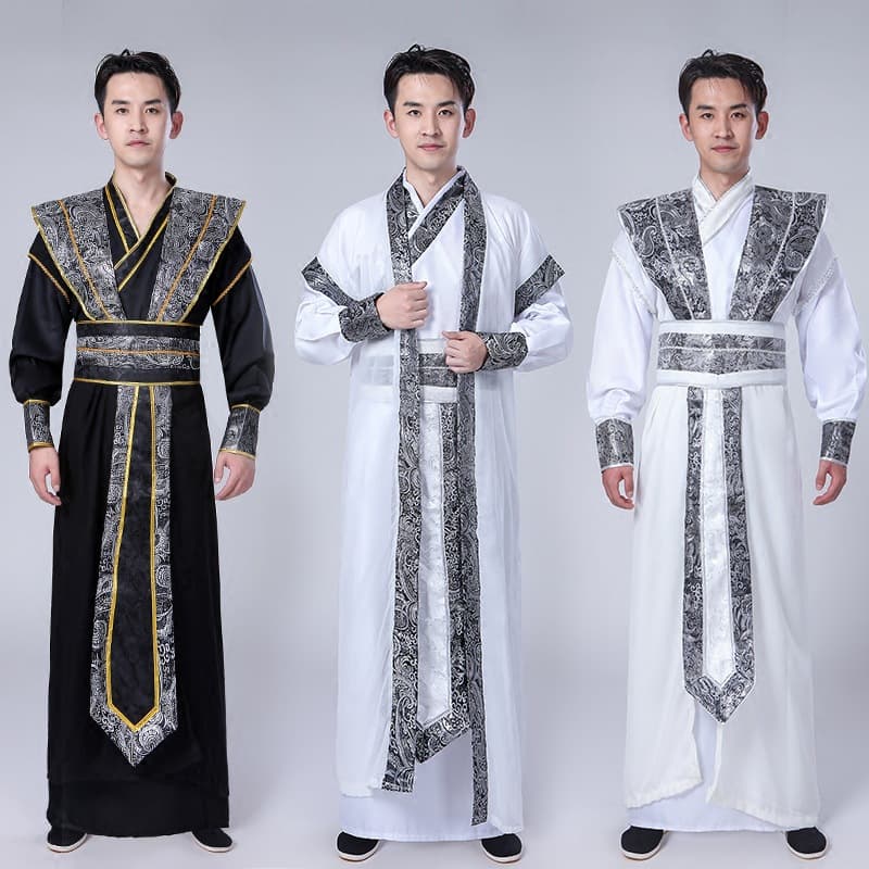 Men's costume Hanfu Tang suit adult costume scholar knight graduate photo studio photo studio large sleeve youth suit