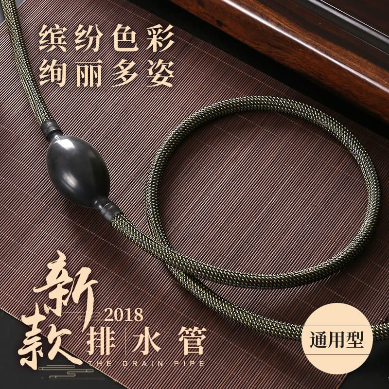 New colorful thickened tea tray drain pipe with copper head ball, tea set accessories, handmade products