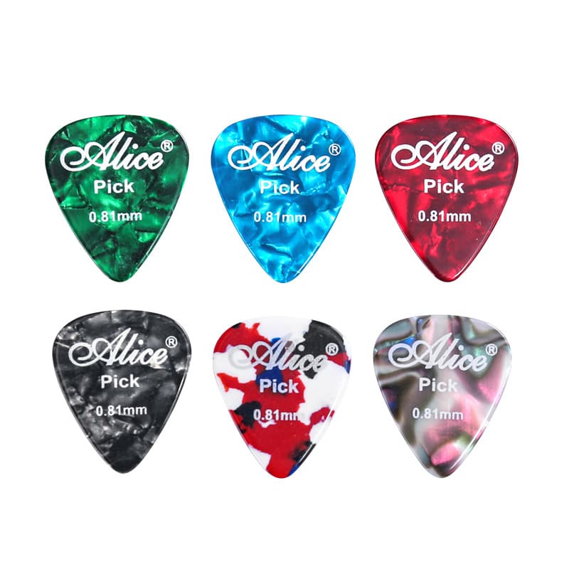 Guaranteed authentic Alice celluloid picks, folk acoustic guitar picks, electric picks, AP100 celluloid