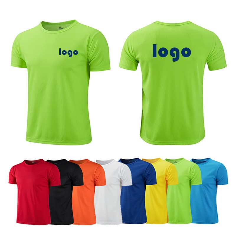 Cross-Border Quick-Dry T-Shirt Short Sleeve Crew Neck Quick-Dry T-Shirt Advertising Shirt Class Uniform Workwear Foreign Trade Custom T-Shirt with Logo Printing