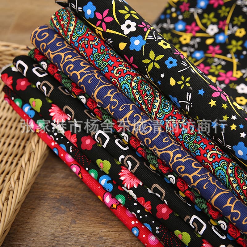 2026 New Mom Print Corduroy Fabric Shoe Upper Cloth Art Print Fabric Shell Upper Composite Single Fabric