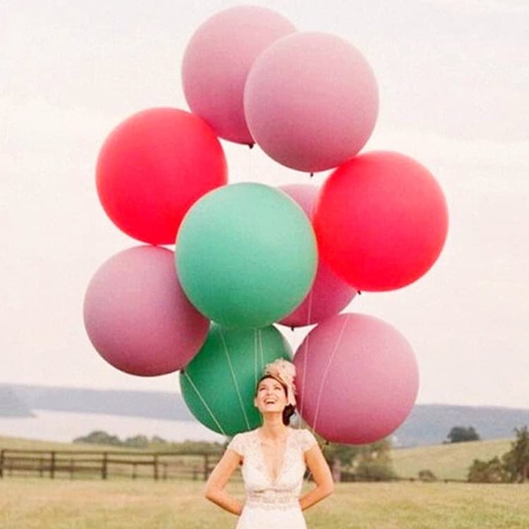 36-inch Round Large Flat Balloon for Wedding Decoration, Festival Atmosphere Balloon, Valentine's Day Balloon, Popular for Street Stalls, Xiaohongshu