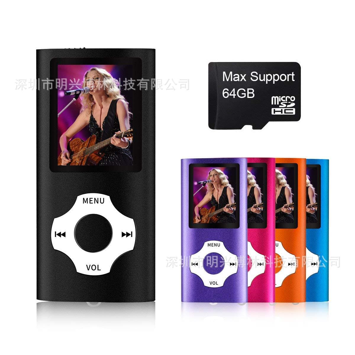 Cross-border MP4 Music Player Recording Mini Portable MP3 Walkman for Students with 1.8-inch Screen and Card Slot MP4