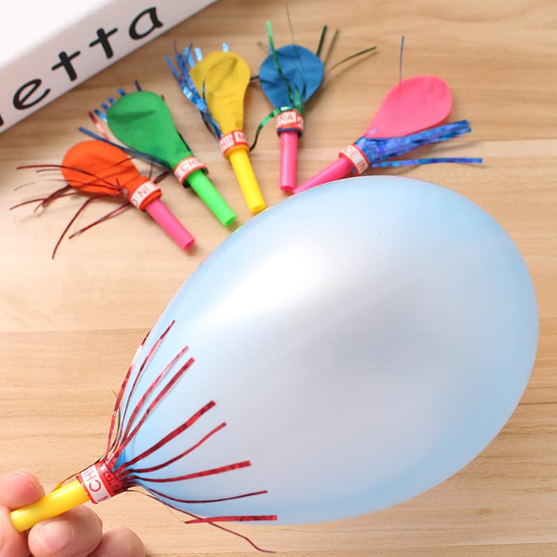 Golden whistle balloon whistle sound toy atmosphere decoration baby birthday party supplies manufacturer wholesale