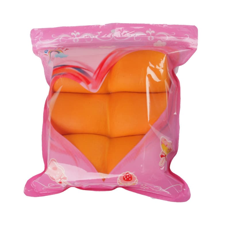 External packaging simulation PU slow rebound stress relief toy product colorful packaging bags opp bags for squishy