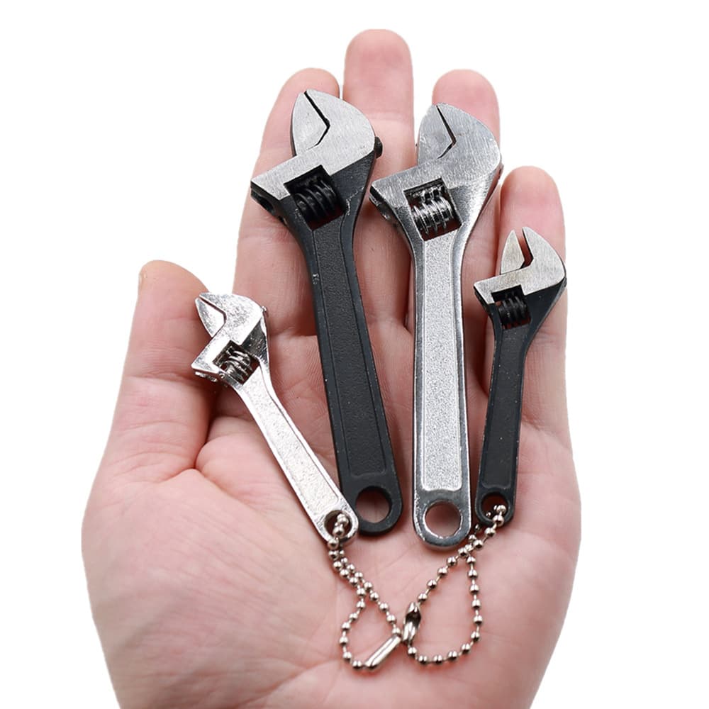 All Steel 2.5/4/6/8/10/12/15 Inch Adjustable Wrench Mini Open End Wrench Mini Tool Adjustable Wrench