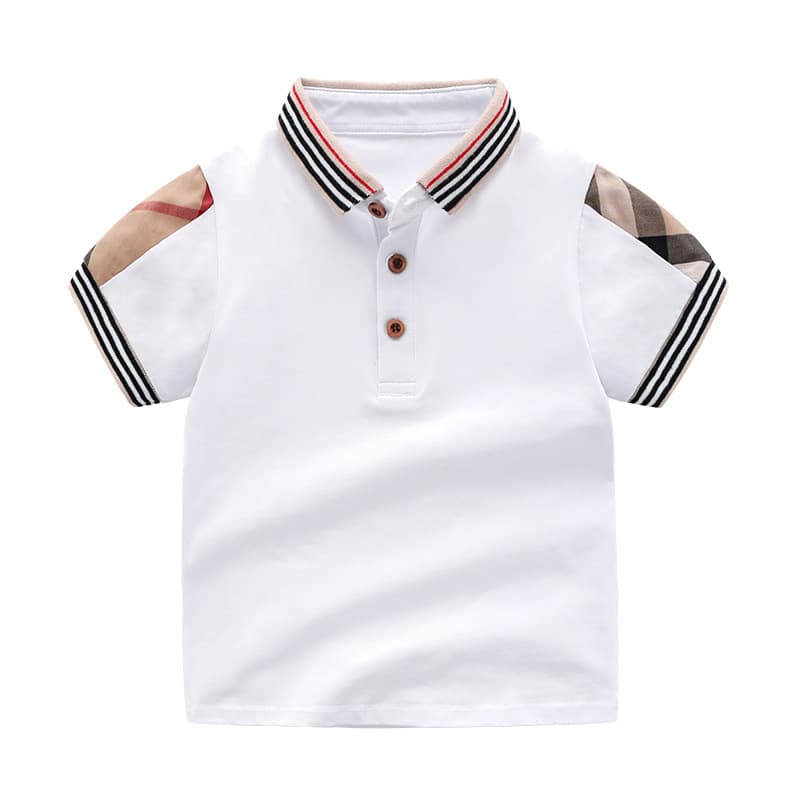 Trendy Pure Cotton White T-Shirt for Women's Baby 2-6 Years Old Fashionable Children's Top
