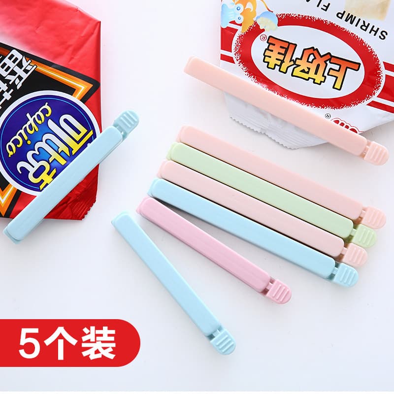 5-Pack Sealing Clips for Snacks and Food, Bag Sealing Clips for Plastic Bags and Food Preservation