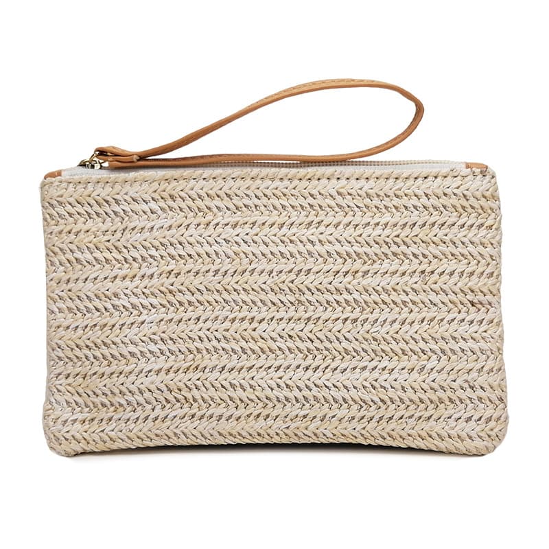 Cross-border Bestseller Woven Straw Clutch Bag Casual Braided Handbag Women's Summer Beach Bag Phone Handheld Coin Purse
