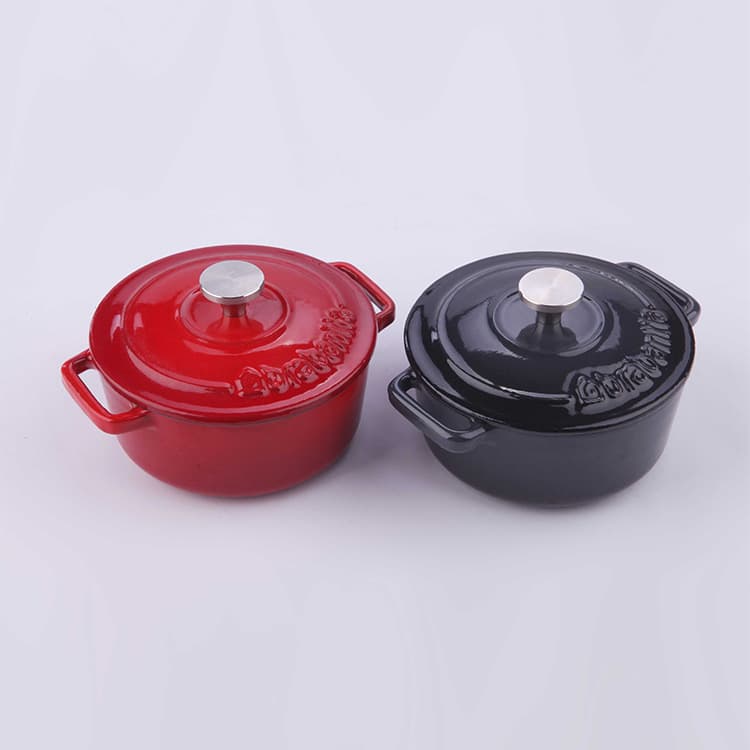 Mini Enameled Cast Iron Pot Soup Pot Stew Pot 10CM