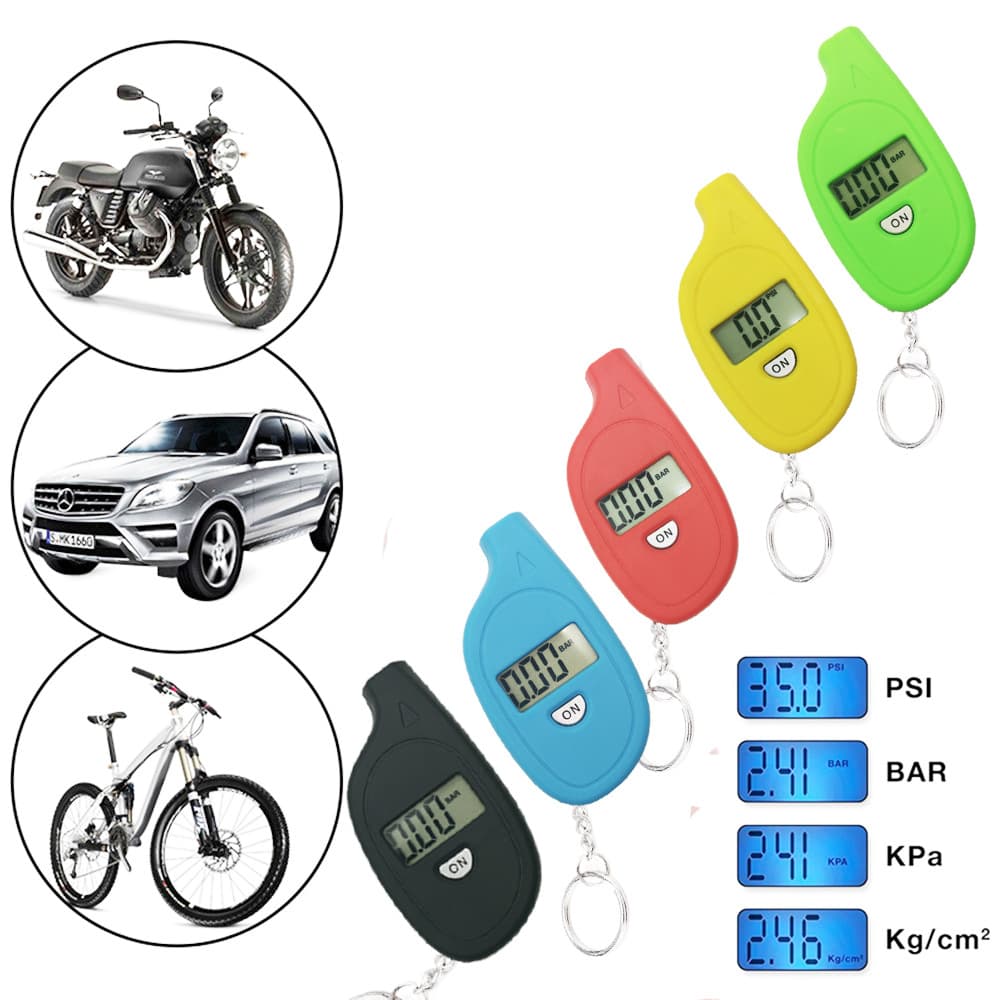 High-Precision Digital Tire Pressure Gauge Keychain, Mini Tire Pressure Monitor with Display
