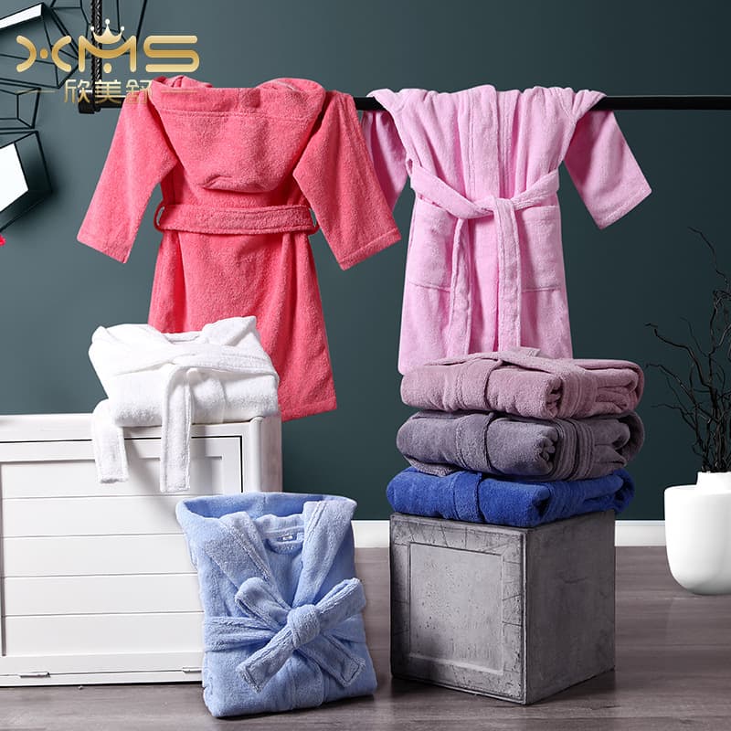 Children's Cotton Bathrobe with Hood, Towel Material, Thick Cape for Baby Swimming in Autumn and Winter