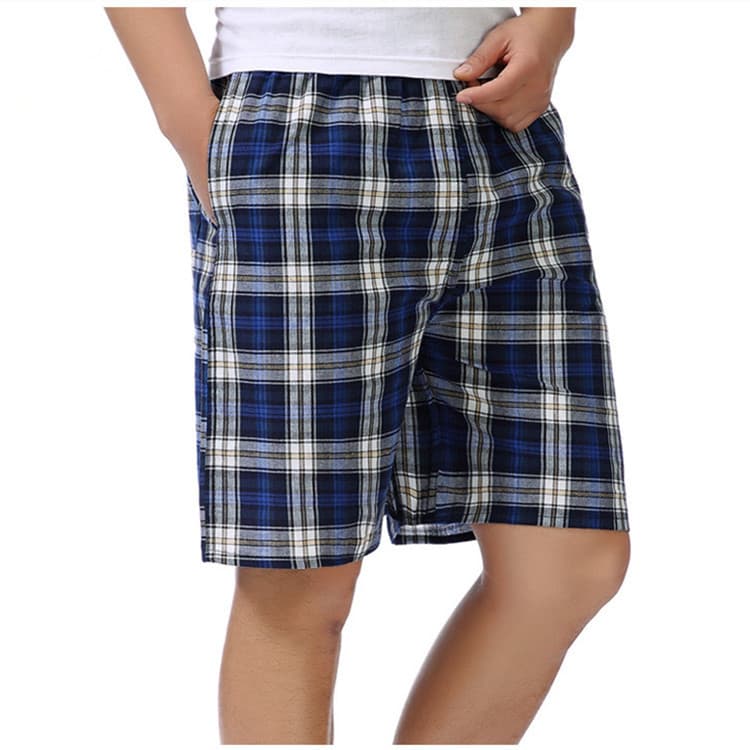 Men's Athletic Loose Running Shorts Swim Trunks Quick-Dry Breathable Plaid Beach Shorts Middle-Aged and Elderly Outdoor Casual Pants