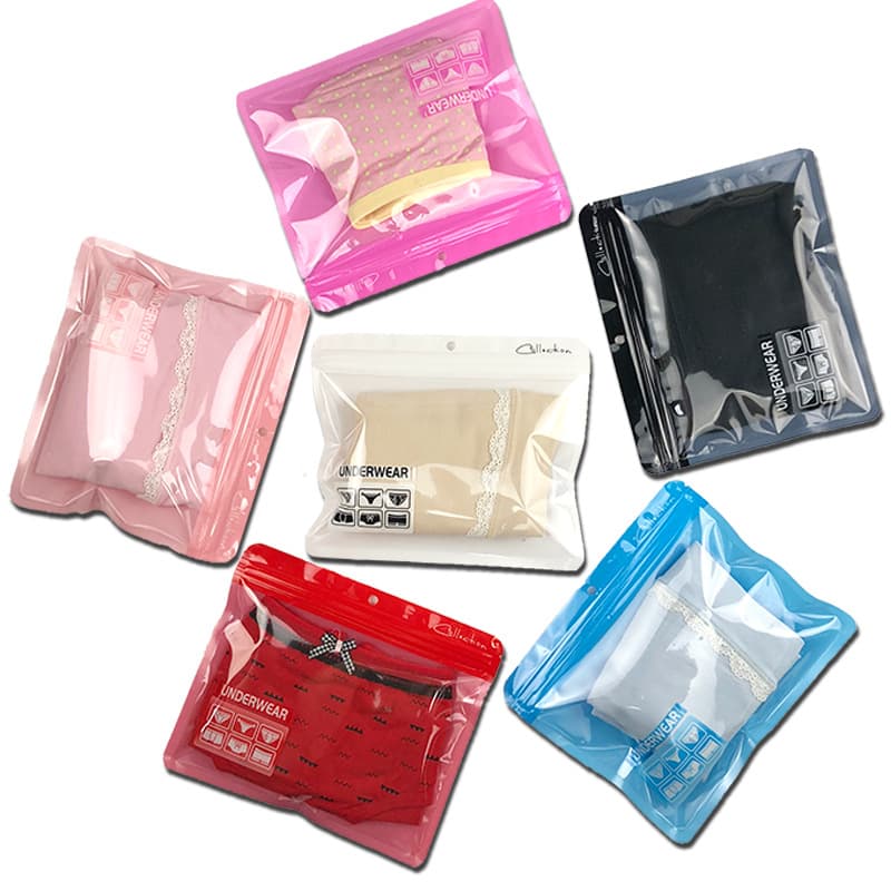 Underwear Packaging Bag, Unisex Bottoming Self-Sealing Bag, Underwear Zipper Bag, Innerwear Self-Sealing Bag with Logo