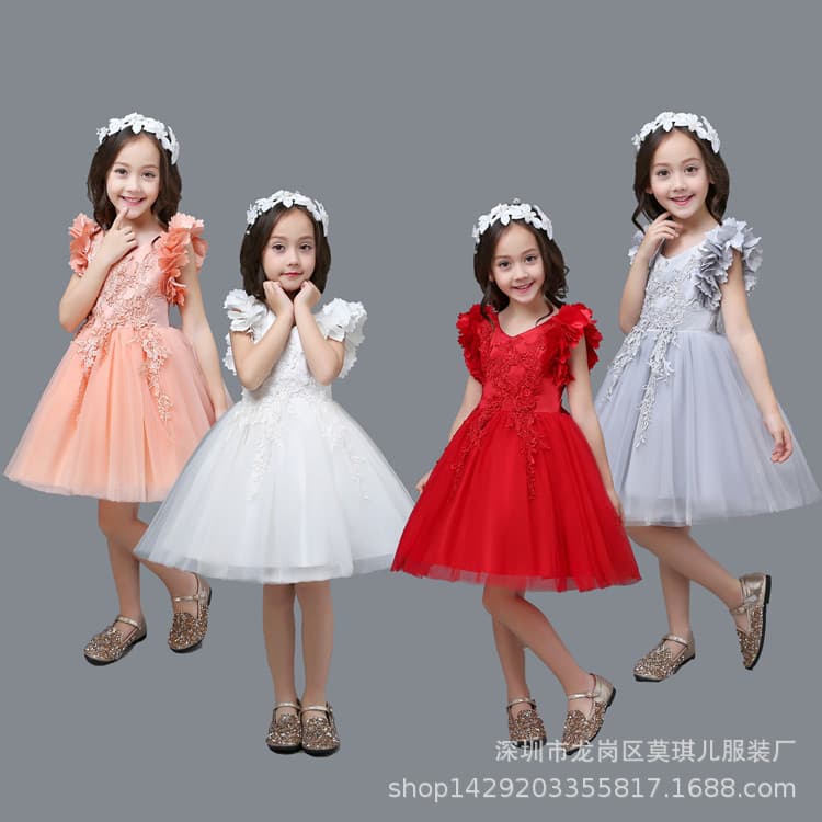 eBay Amazon 2026 New Girls Princess Tutu Dress Children Wedding Dress Halloween Performance Costume