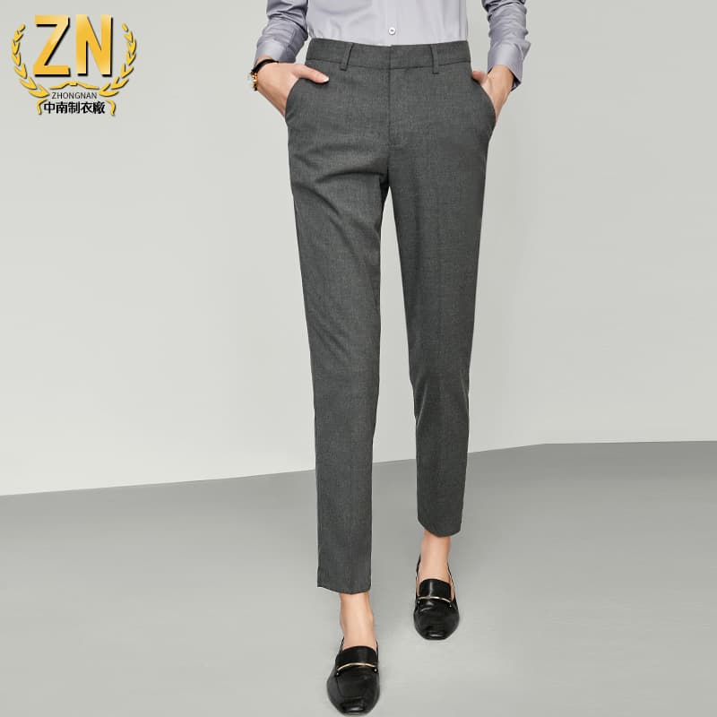 047 Professional Business Straight Suit Pants Women's Summer Formal Commuting Suit Pants Nine-Point Formal Black Suit Pants
