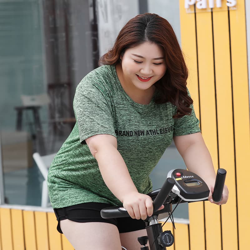 2026 Summer Plus Size Women's T-Shirt, 200kg Plus Size Sports Tee, Ice Silk Fitness Quick-Dry Top
