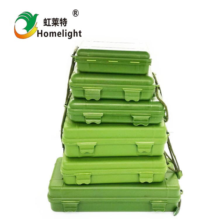 Factory Wholesale Special Flashlight Gift Box Storage Case, Army Green Plastic Box, Pressure, Shock, and Waterproof
