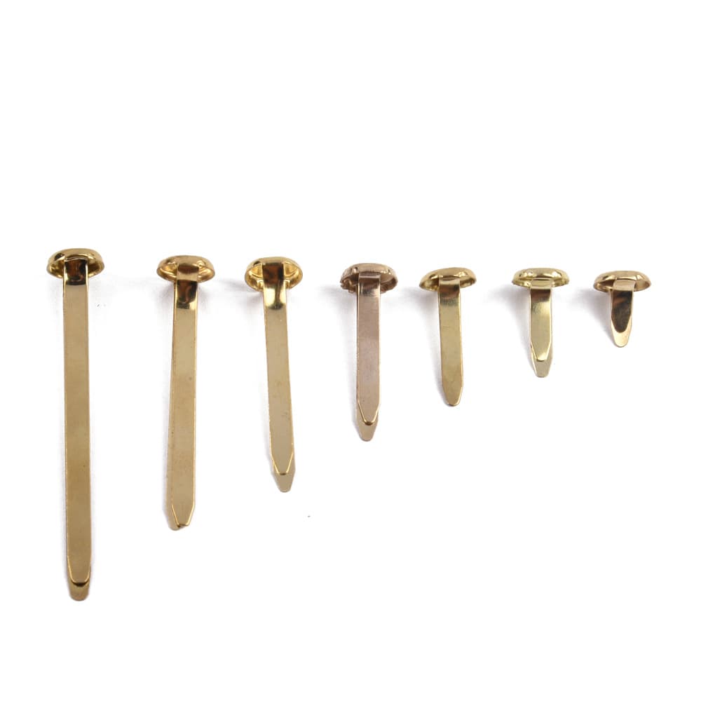 Factory Supply Metal Colored Two-prong Tacks 8*25MM Gold Silver Office Supplies Wall Tacks Glue Mounting