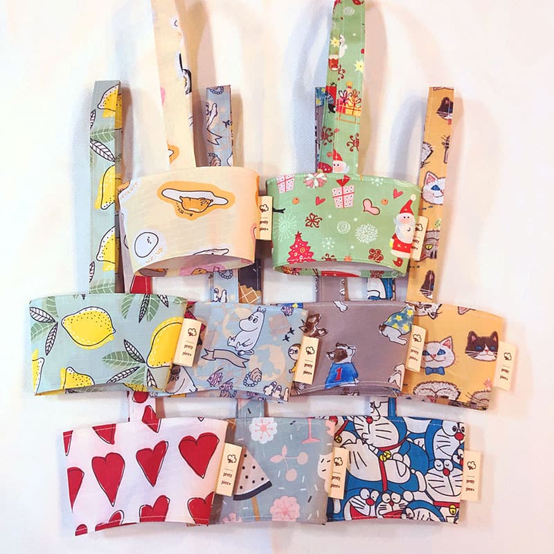 Waterproof Cup Sleeve Carrier, Milk Tea Bag, Moomin French Bulldog Cartoon Cup Sleeve, Straw Holder, Thick Drink Tote