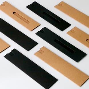 Paper Card Eco-Friendly Packaging Kraft Black Cardboard Gift Pen Box, Customizable Engraving, Business Company Logo, Minimalist