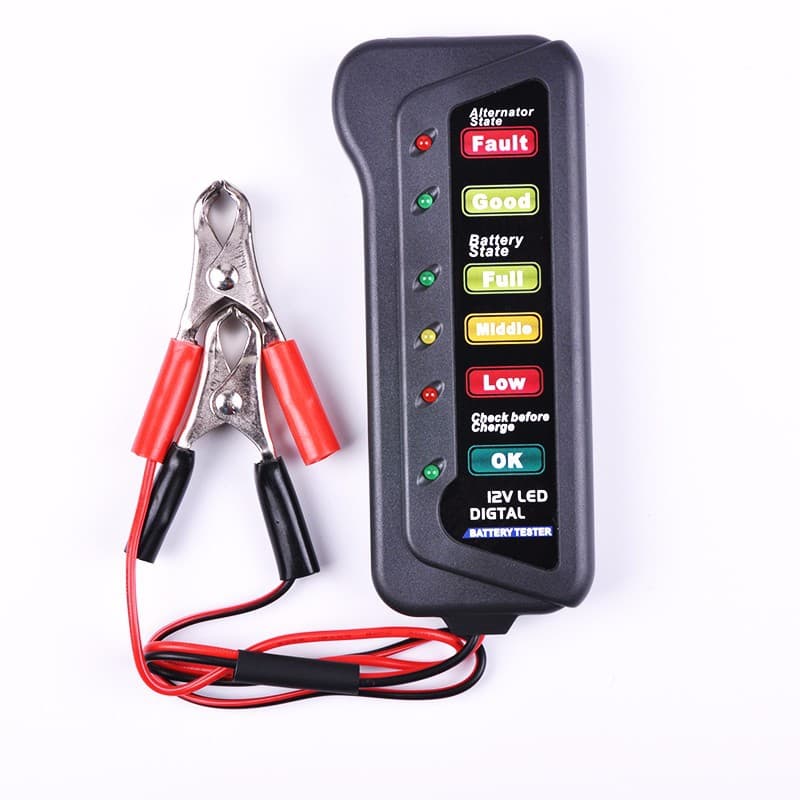 12V LED Portable Electric Vehicle Battery Power Detector: Real-time display of current voltage and power.