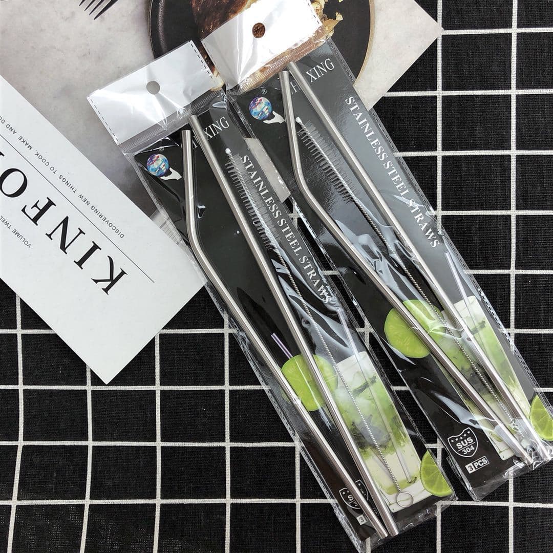 Factory Wholesale 304 Stainless Steel Straws, Tumbler Straws, Car Cup, Eggshell Cup Stainless Steel Straw Set