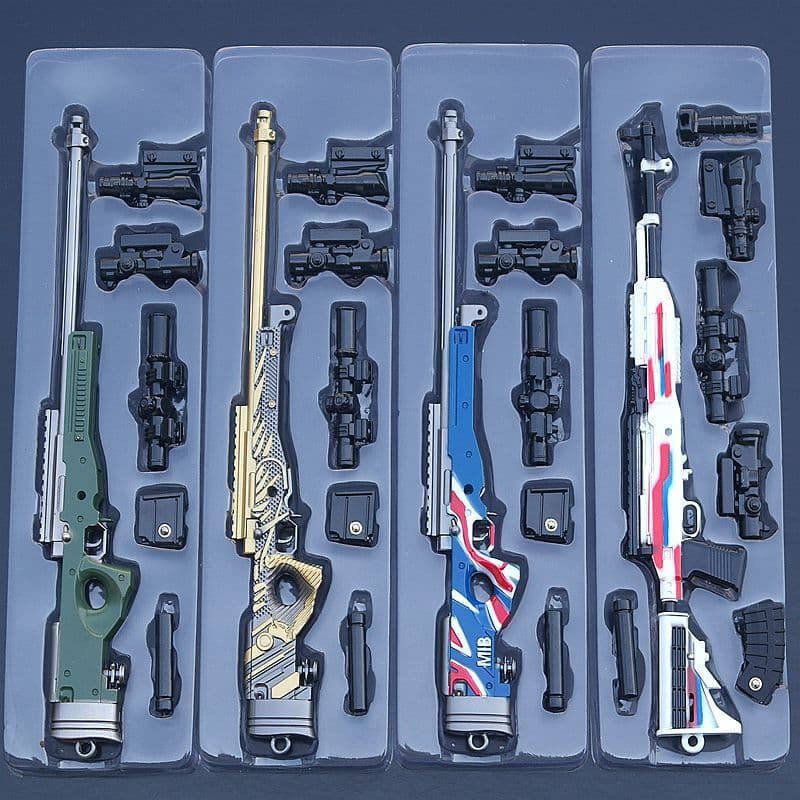 PUBG Weapons AWM QBU QBZ M416 M249 AKM98K SKS Gun Model Keychain