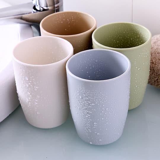 Minimalist Plain Japanese-style Couple Mouthwash Cup, Washing/Toothbrushing Cup, 350ml Large Capacity Durable Plastic Water Cup Wholesale