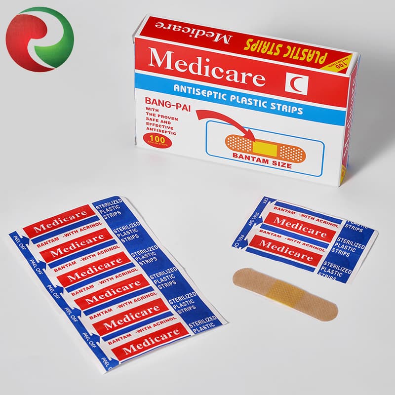 Waterproof Bandage for Minor Wounds, Breathable and Waterproof, 100 Pieces per Box