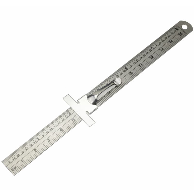 HUOTO 150/200/300MM stainless steel portable multi-function feeler gauge steel ruler