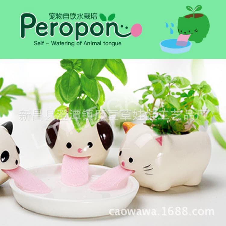 Xibake Hebake Gardening Potted Plant Trendy Desktop Creative Hydroponic Mini Ceramic Pot Indoor Flowers