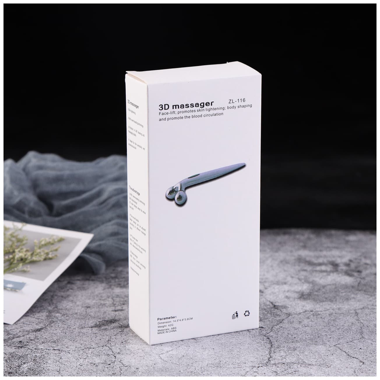 Cross-border 3D Beauty Roller Massager Facial Beauty Device Mini Cross-border Roller Massager