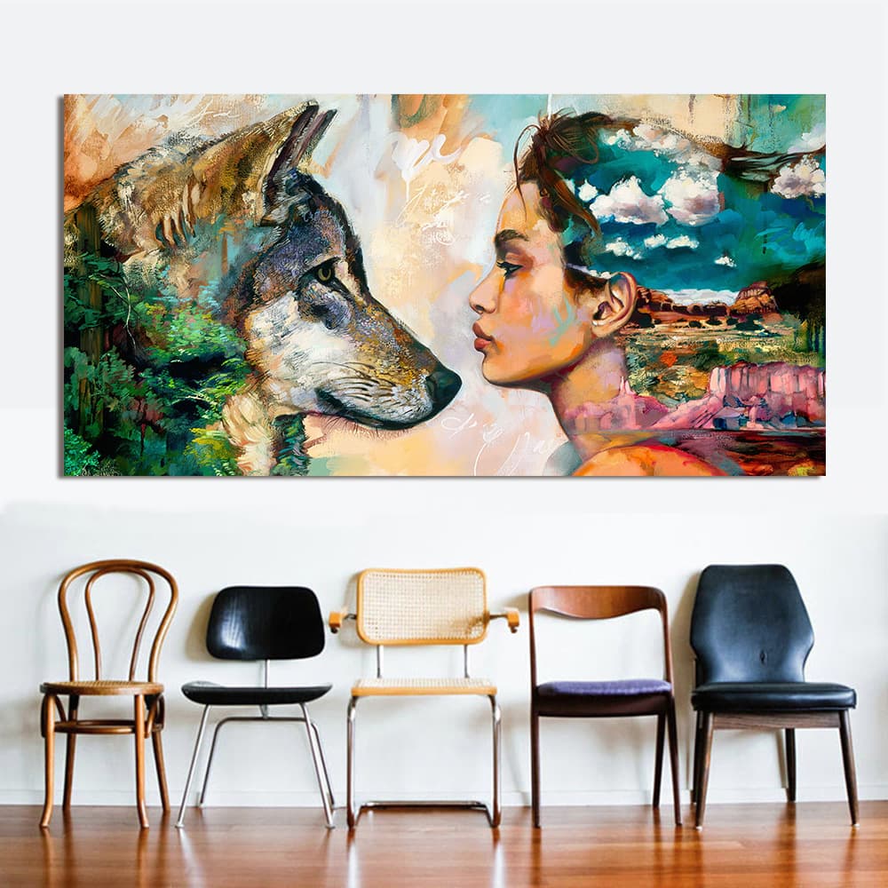 Huagu Oil Painting Spray Painting Decorative Art Single Abstract Painting Woman AliExpress Wholesale Source