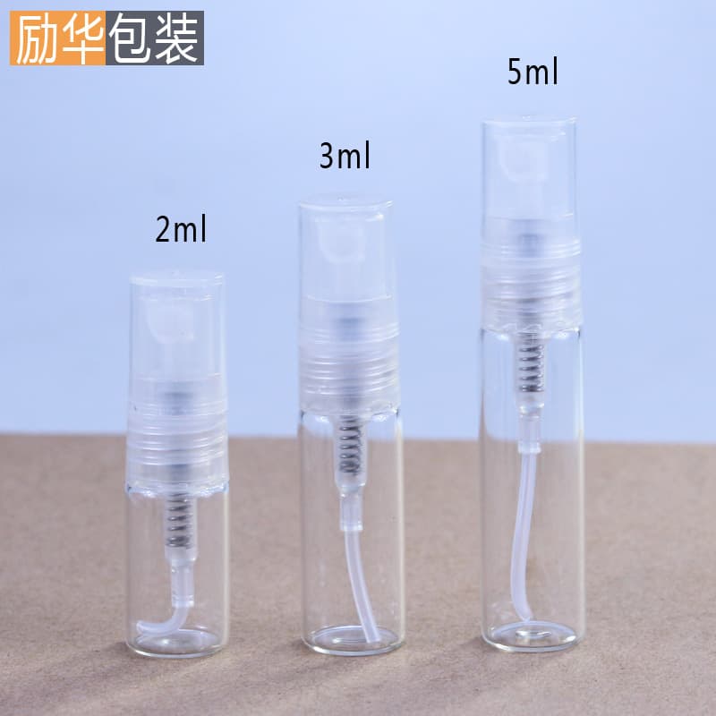 Perfume Spray Bottle Nozzle Glass Refillable Bottle 2ml 3ml 5ml Sample Perfume Bottle Fine Mist Glass Cylinder