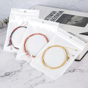 Wholesale Wooden Guitar Colored Strings Folk Guitar Steel Strings 6 Pieces Bulk Factory Guitar Strings Colored Strings