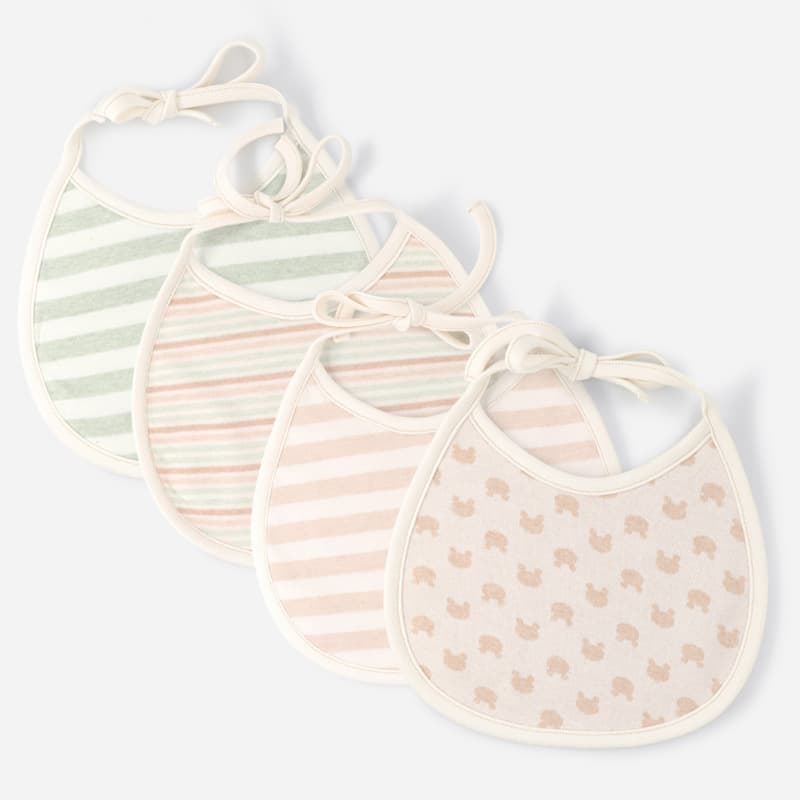 Baby Thin Belt Bib, Non-Slip Towel, Pure Cotton Anti-Spit Water Bib for Boys and Girls, Children's Dining Bib, Double-Layer, Four Seasons