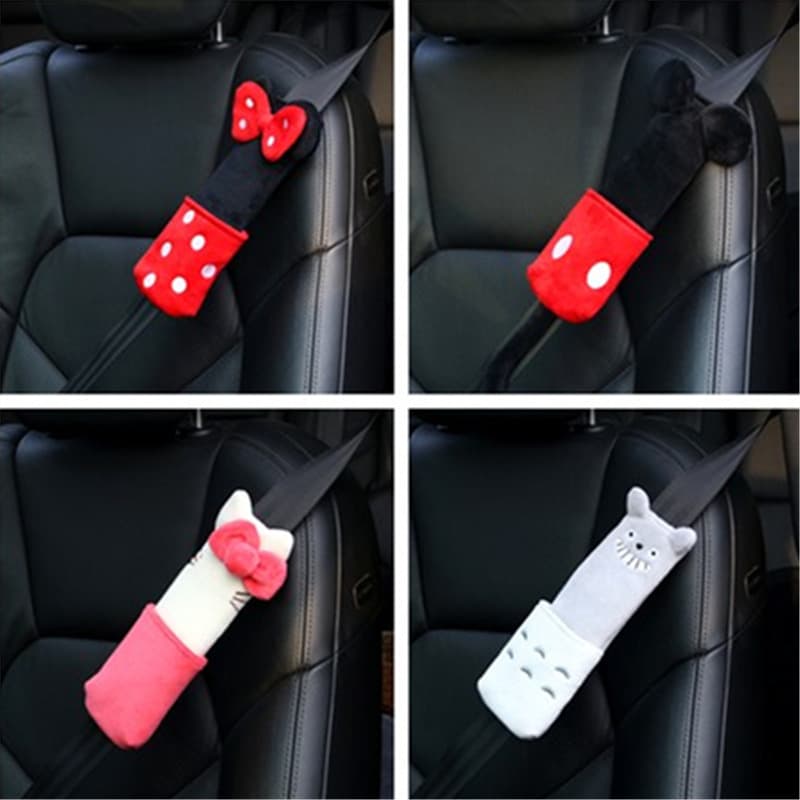 New Creative Cartoon Car Seat Belt Covers, Cute Cartoon Design for Children and Women, Bulk Wholesale