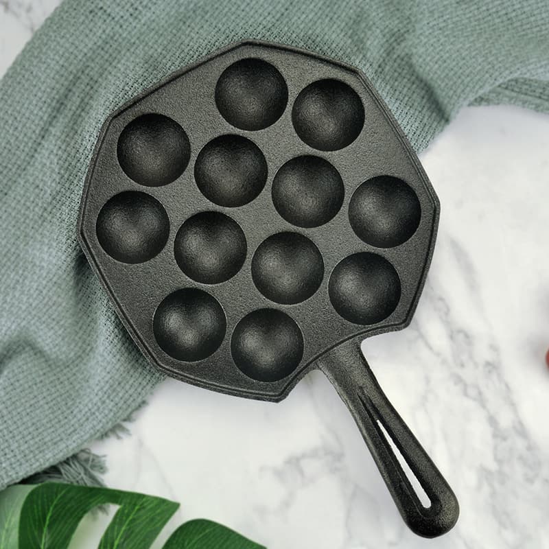Cast Iron Takoyaki Machine Griddle Home Takoyaki Pan Octopus BBQ Grill (Drop Shipping)