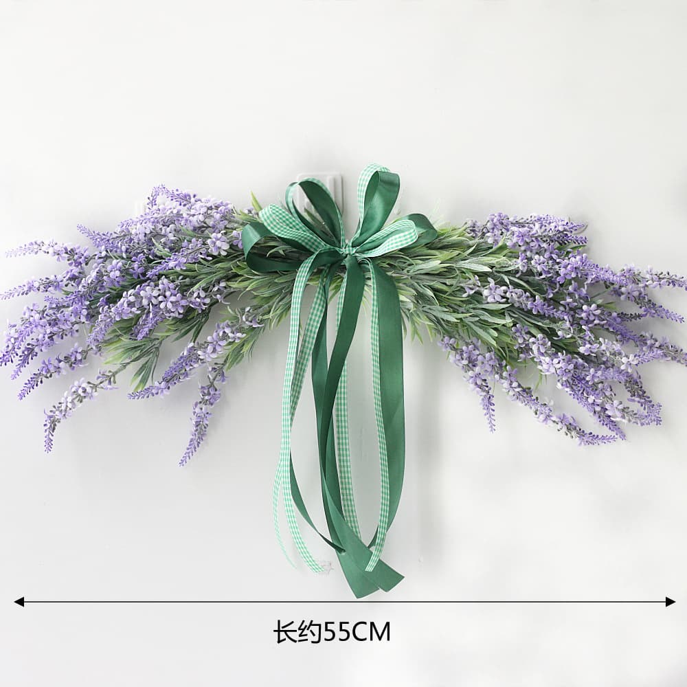 Spring Lavender Wreath Door Hanger Wall Decoration Chair Back Flower Mirror Front Flower Table Flower Silk Flower