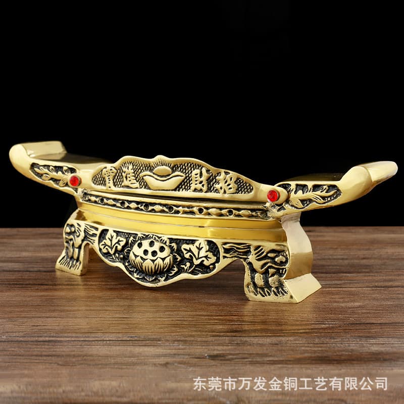 Copper Offering Stand Cup Base Landlord Gold and Jade Full Cup Base Tea Cup Wine Cup Offering Stand Factory Wholesale