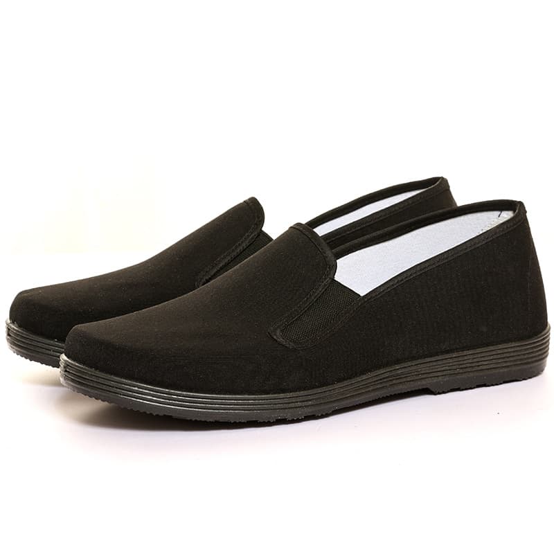 Beijing Men's Black Sole Anti-Slip Wear-Resistant Lazy Han Cloth Shoes Slip-On Casual Loafers Breathable Cotton Fabric Shoes