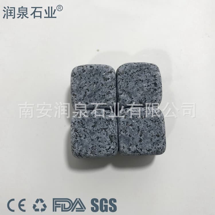 Sample of 6 dark gray natural whisky stones (wine stones, decanting stones, ice stones)