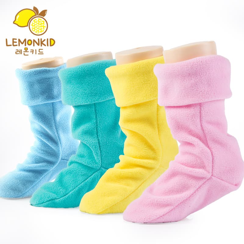 Lemon Baby Thick Warm Detachable Fleece-lined Children's Rain Boots, Solid Color Breathable Kindergarten Rain Boots Wholesale