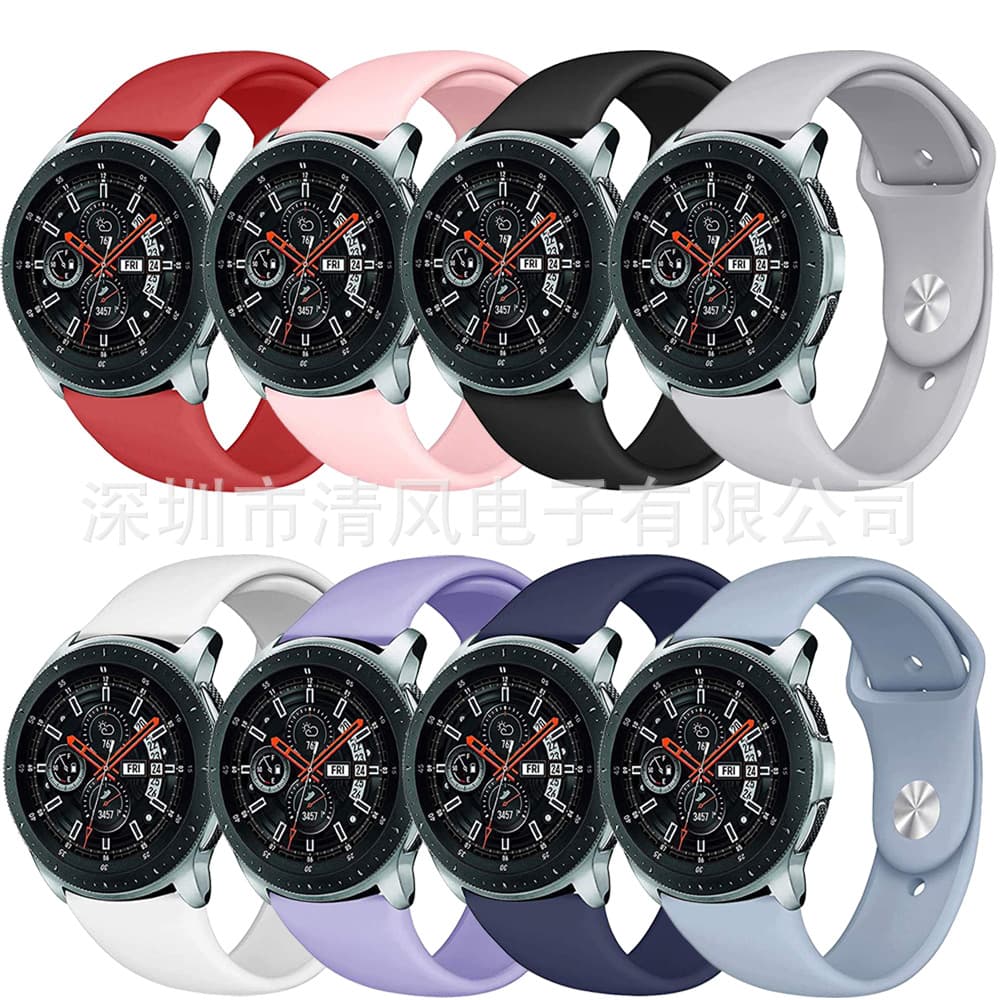 Silicone Watch Band with Apple-style Buckle for Samsung Galaxy Watch 46mm / Huawei Watch 3