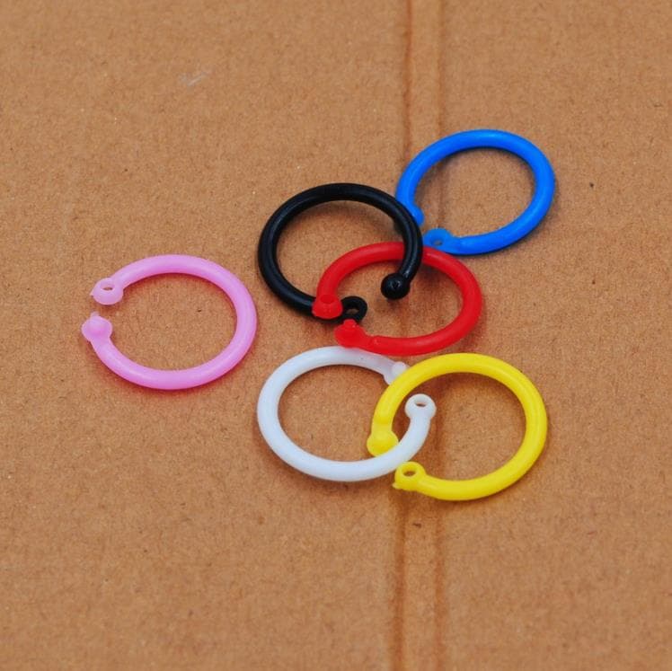 Factory sold and tested plastic split rings, plastic card rings, 2.0 loose-leaf rings, plastic split snap rings